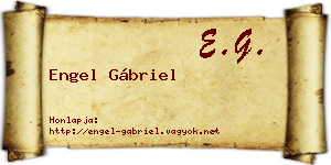 Engel Gábriel névjegykártya